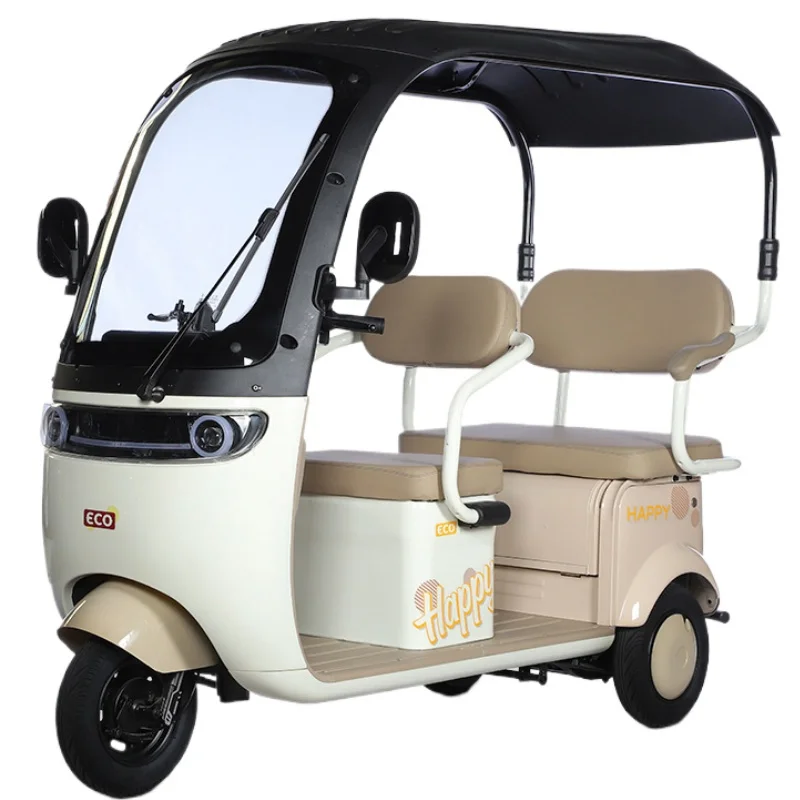 3-Rad-Elektro-Mobilitätsroller für Senioren, Fracht für 2 Personen mit Dach, 1000 W, elektrisches Dreirad für Eltern und Kinder, Erwachsene Image