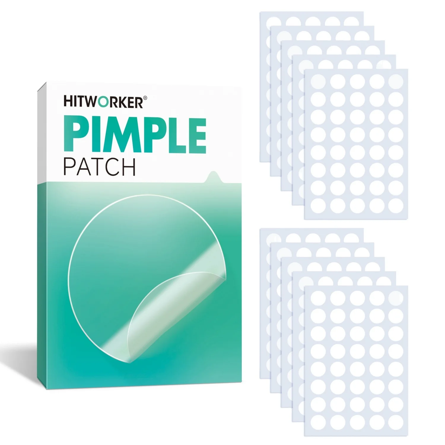 400 Stück Hydrokolloid-Akne-Pflaster mit Teebaum, Salicylsäure und Glimmeröl – Aufkleber für die Gesichtspflege Image