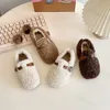 Kinder Schuhe Winter Mode Weichen Sohlen Kinder Nicht-slip Baby Schuhe Indoor Plüsch Pelzigen Jungen Mädchen Lamm Fleece Warme baumwolle Hausschuhe