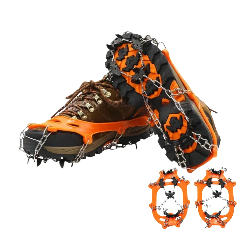 1 Paar Outdoor-Winter-Profi-Kletterschuhe, 15 rutschfeste Eis- und Schneewanderschuhe, Nagelschuhe, Campingausrüstung Image