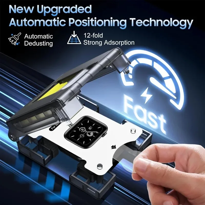 Displayschutz-Set, Uhrenfolie, Artefakt, staubfrei, Magic Box für Apple Watch 44 45 40 41 mm, S11 10, 42 mm, 46 mm, Anti-Staub-Schutz Image