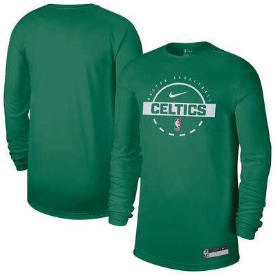 Boston Celtics Langärmliges Trainings-T-Shirt von Nike – Herren Image