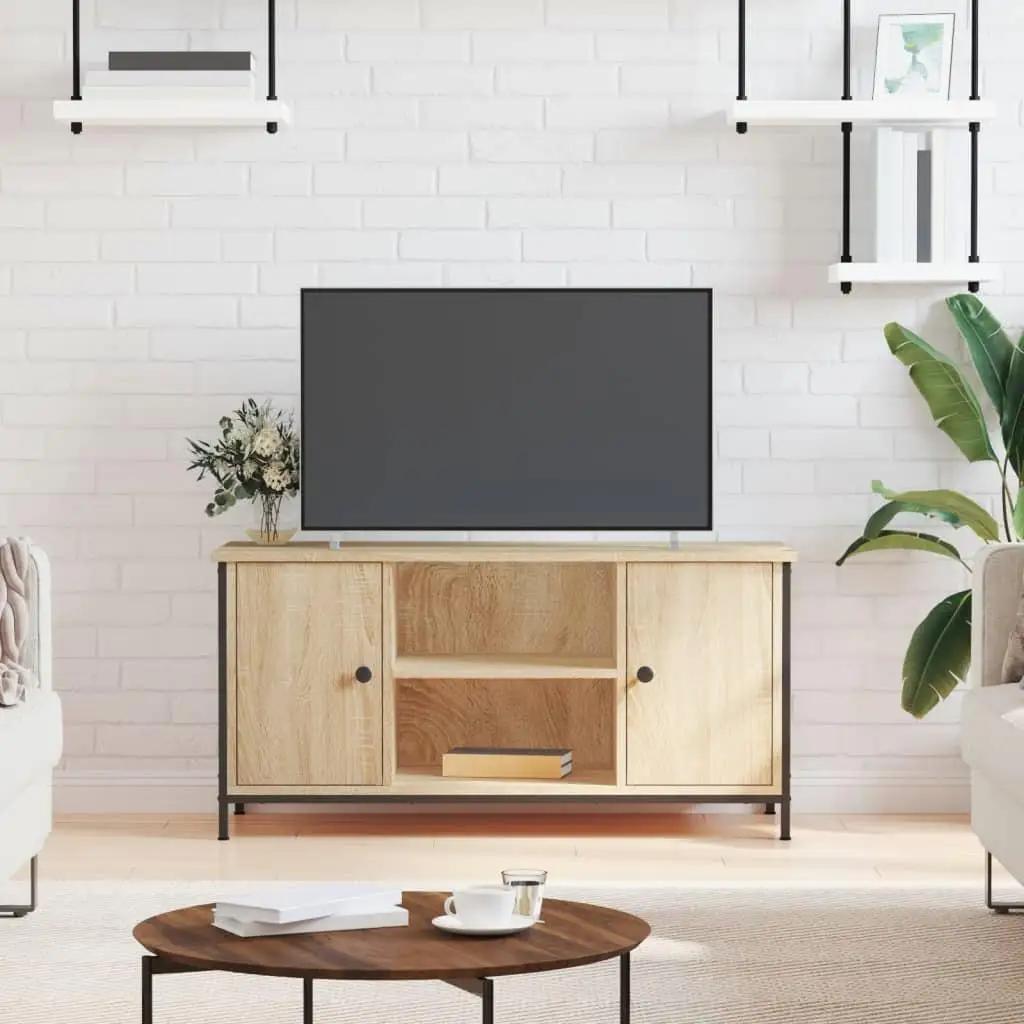 Meuble TV en chêne Sonoma 100x40x50 cm, meuble de rangement Composite en bois, meuble de salon moderne