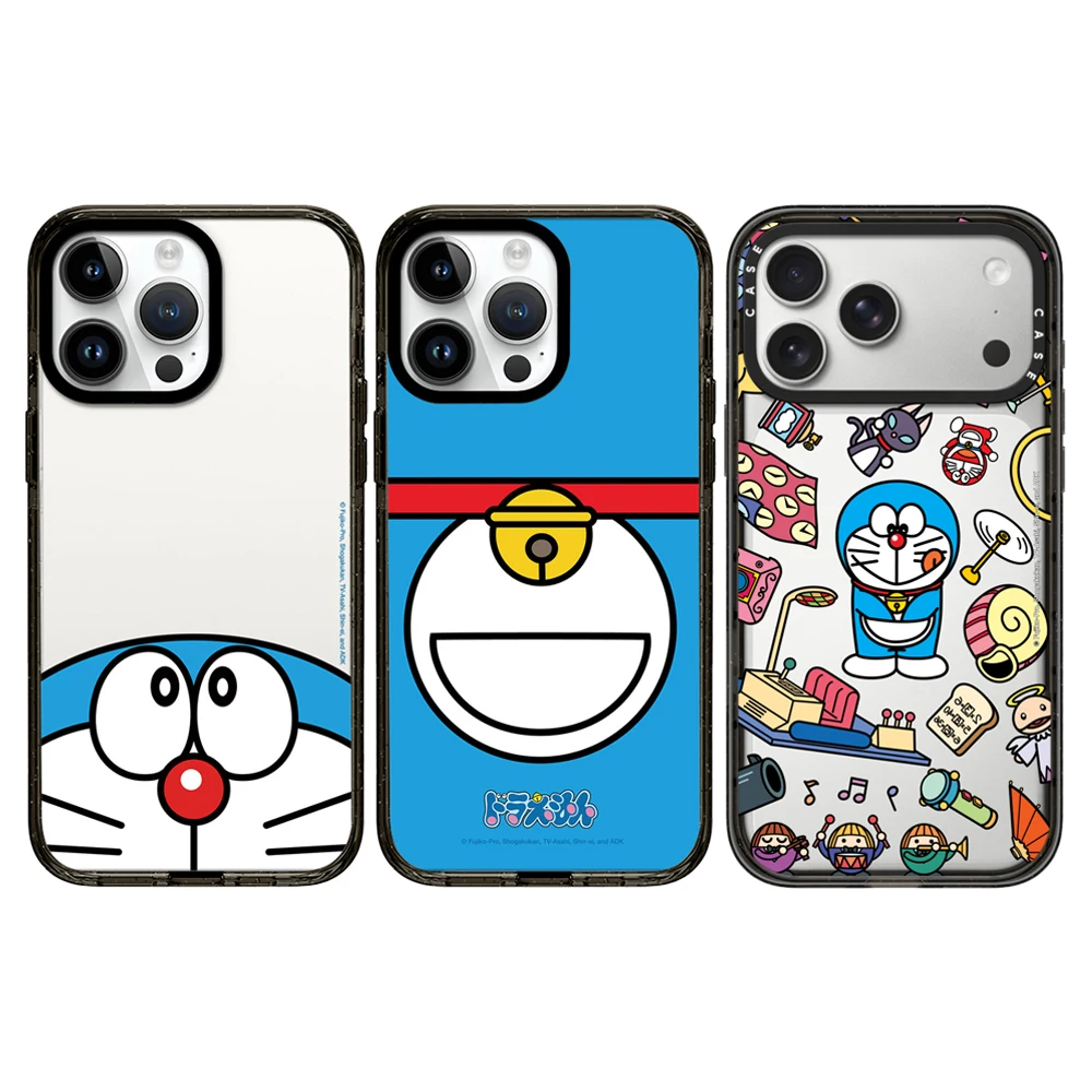 Custodia per telefono trasparente con gatto meccanico anime con MagSafe per iPhone 17 16 15 14 13 Pro Max Cover posteriore antiurto in acrilico antigoccia