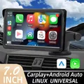HIPPBQCC 7 "Specchio per auto Radio Lettore video multimediale Universale Wireless Carplay Android Auto Touch Screen con Bluetooth AUX USB