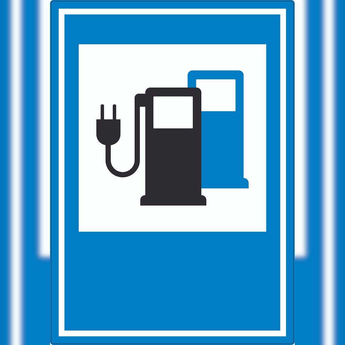 HB-Druck Stromtankstelle 365-65 Symbol Aufkleber A0 (841x1189mm) Image