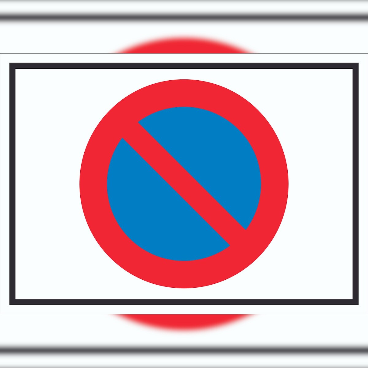 HB-Druck Eingeschränktes Haltverbot Symbol Schild A3 (297x420mm) Image