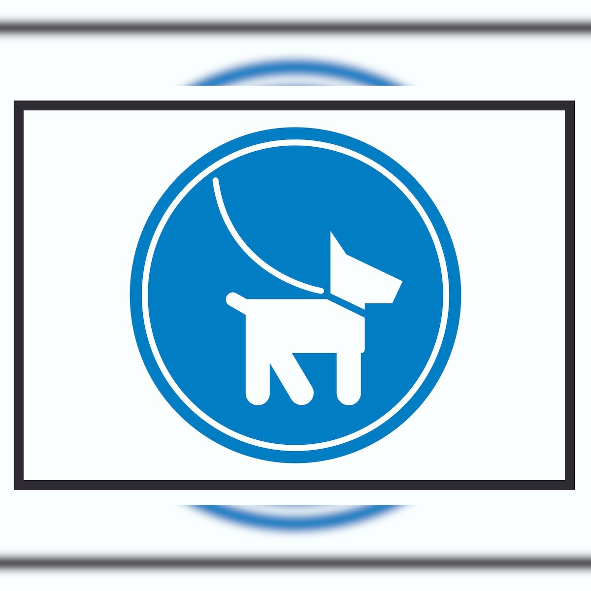 HB-Druck Hunde bitte anleinen Symbol Schild A5 Rückseite selbstklebend Image