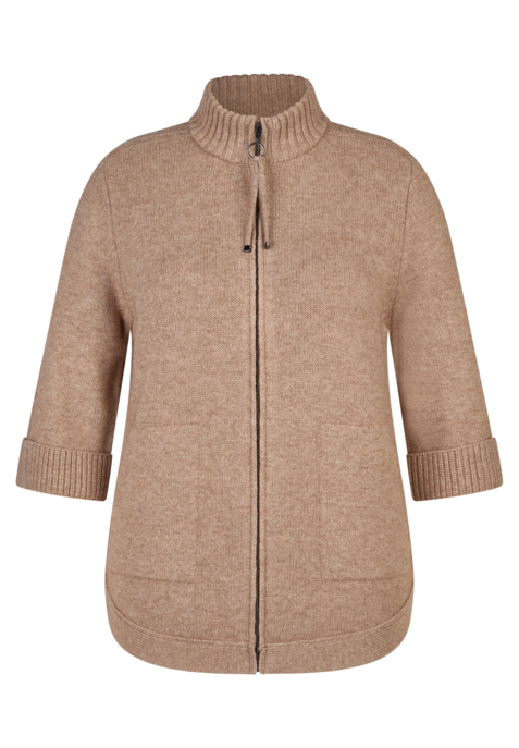 Rabe Strickjacke "Cozy" Gr. 48 in braun | 48% Wolle