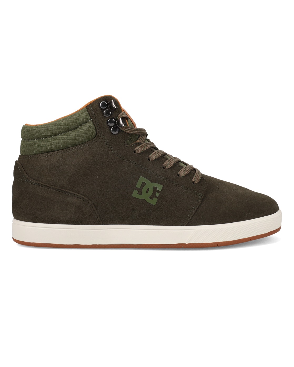 Winterboots DC SHOES "Crisis 2 Hi Wnt", Gr. 11,5(45), weiß (olive, sanftes weiß), Obermaterial: Leder (Kuh) / Futter: Textil / Außensohle: Gummi, Schuhe