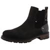 Chelseaboots MUSTANG SHOES "Marian", Herren, Gr. 44, grau (dunkelgrau), Lederimitat, Elastischer Einsatz, klassisch, Schuhe, Stiefelette, Boots mit Warmfutter
