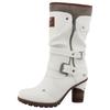 Winterstiefel MUSTANG SHOES "Palma", Damen, Gr. 42, Normalschaft, weiß, Lederimitat, Textil, modisch, Schuhe, Kurzstiefel, Winterstiefel mit wärmendem Textifutter