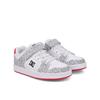 Sneaker DC SHOES "Manteca 4 V", Kinder, Gr. 3,5(34,5), weiß, schwarz, hotpink, 51% Leder, 49% Synthetikmaterial, Schuhe