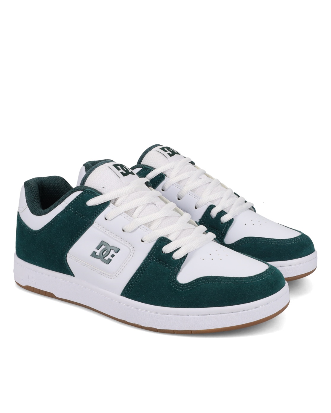 Skateschuh DC SHOES "Manteca 4 S", Herren, Gr. 9(42), weiß (grün, weiß), 53.02% Leder, 46.98% Synthetikmaterial, Schuhe