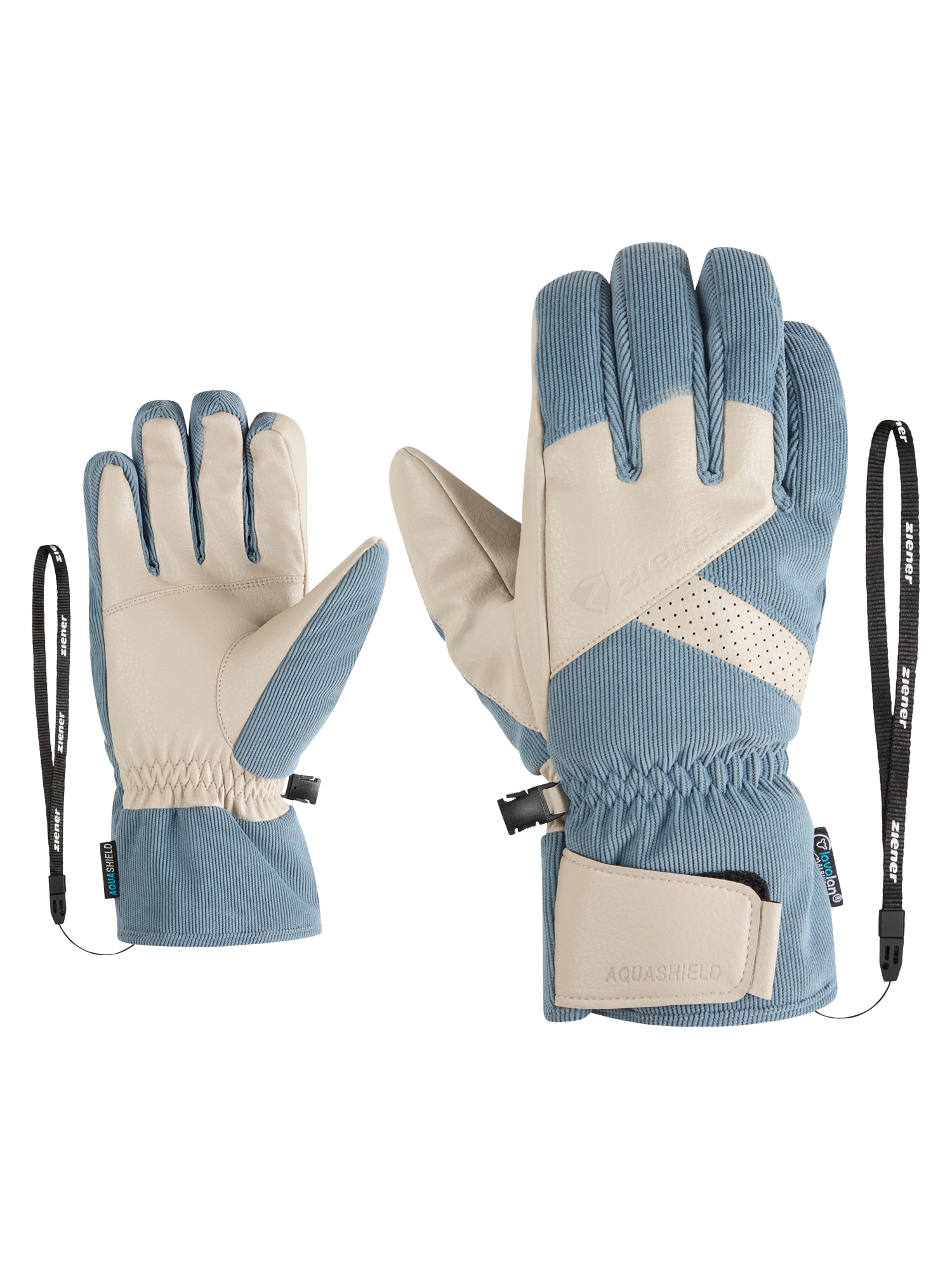 Skihandschuhe ZIENER "GETTER-Z AS AW glove man", Herren, Gr. 9.5, iron sky cord, Materialmix, Handschuhe Image