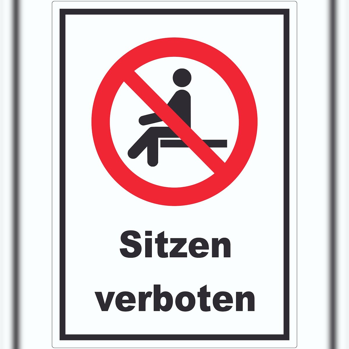 HB-Druck Sitzen verboten Aufkleber A8 (52x74mm) Image