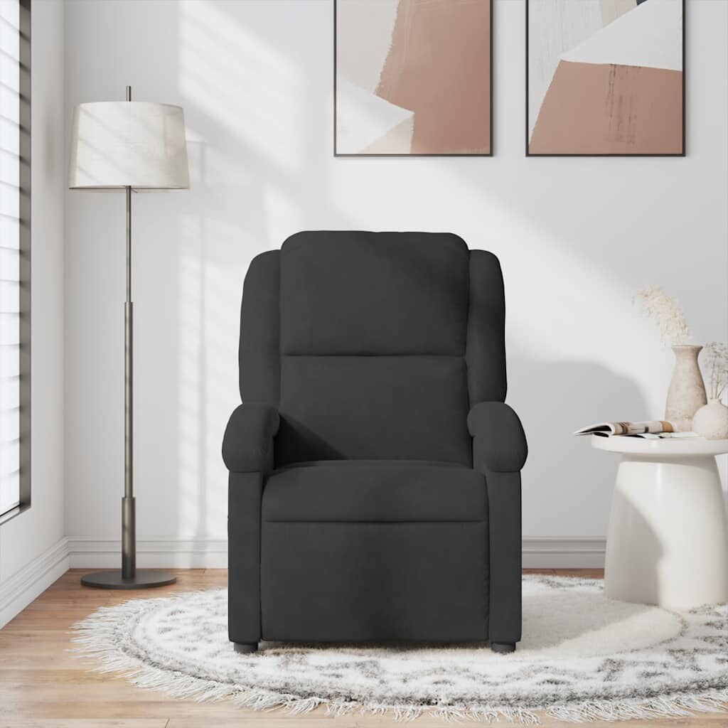 vidaXL Massagesessel Schwarz Samt Image
