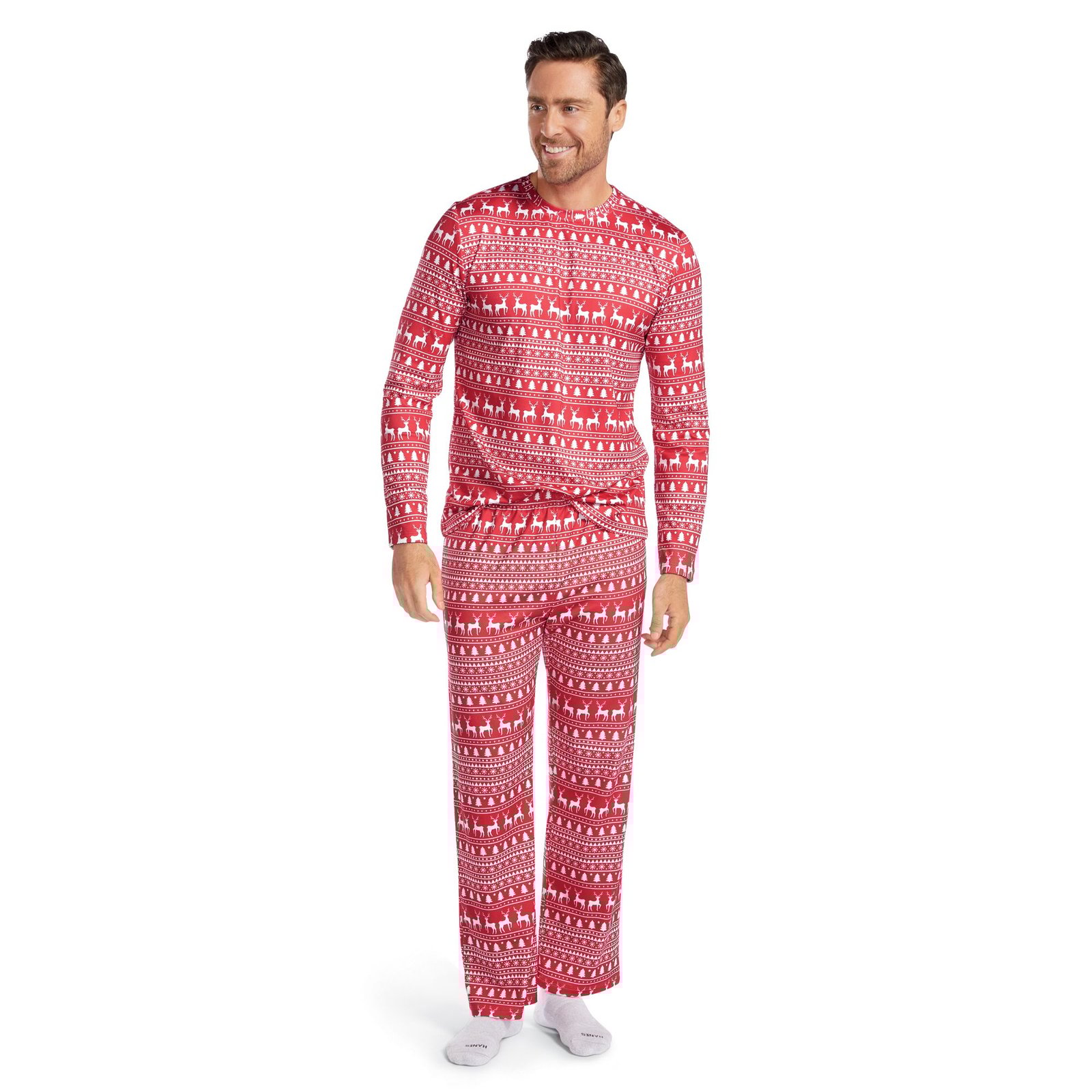 Mason Signature Men's Family Holiday Pajama Set (Size XL) Holiday Fair Isle, Polyester,Spandex
