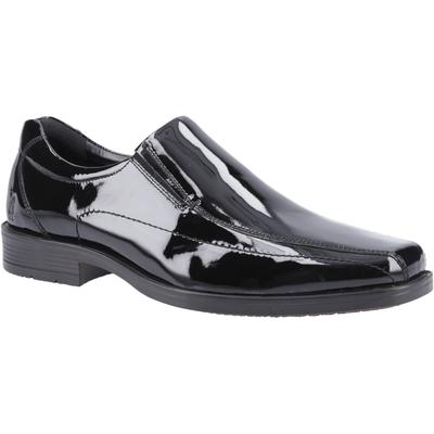 Hush Puppies Brody Herren Slip-On Schuhe aus schwarzem Leder Image