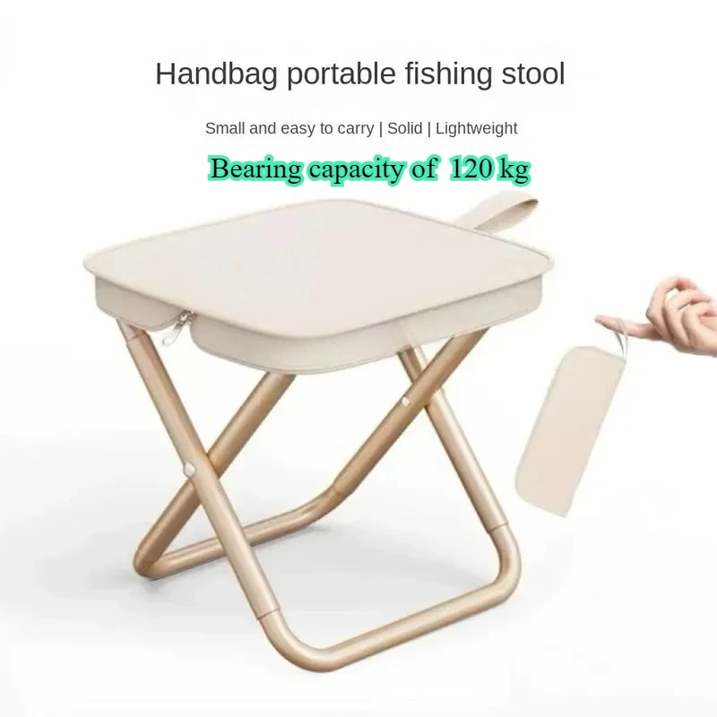 Campingstuhl Camping Klapphocker mit Aufbewahrungstasche Strand Picknick Angeln Klappstuhl Sitz Tragbarer Angelhocker Klappbar