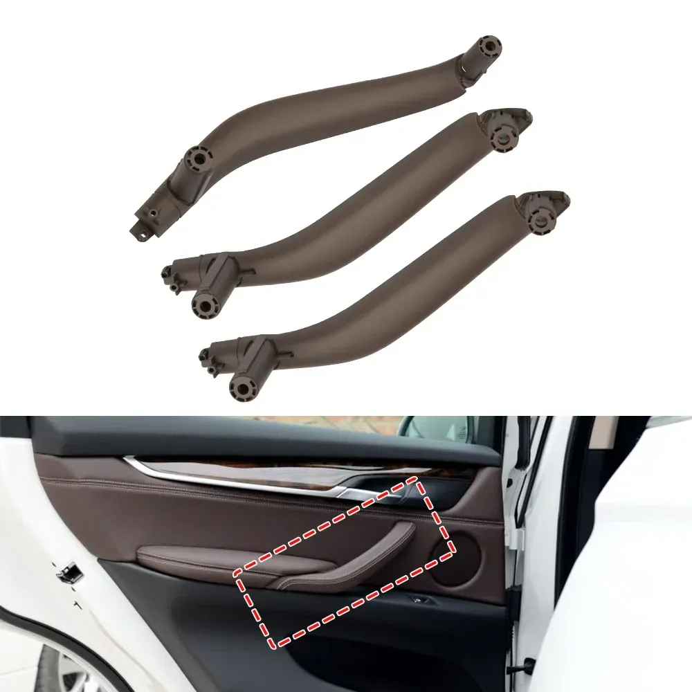 3PCS LHD RHD Auto Innen Links Rechts Passagier Tür Pull Griff Abdeckung Panel Trim Ersatz Für BMW X5 X6 f15 F16 2014-2018 Image