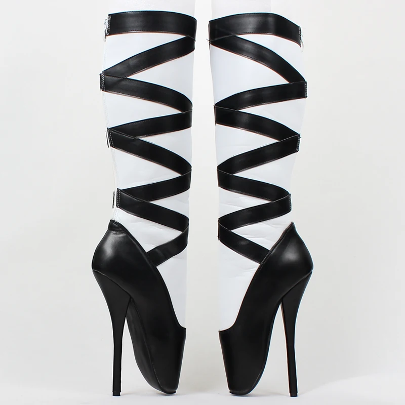 18CM High Heel Ballett Kniehohe Stiefel Cosplay Stil Größe 36-46