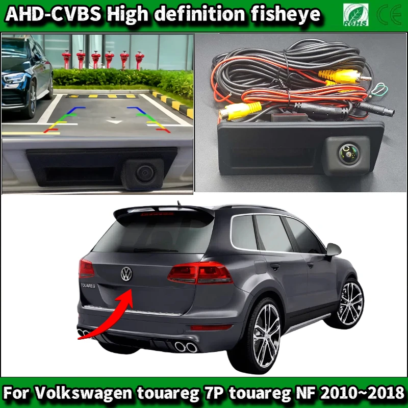 Auto Stamm Griff kamera Für Volkswagen touareg 7P touareg NF 2010 ~ 2018 Rückansicht Rückfahr Parkplatz backup Kamera Image