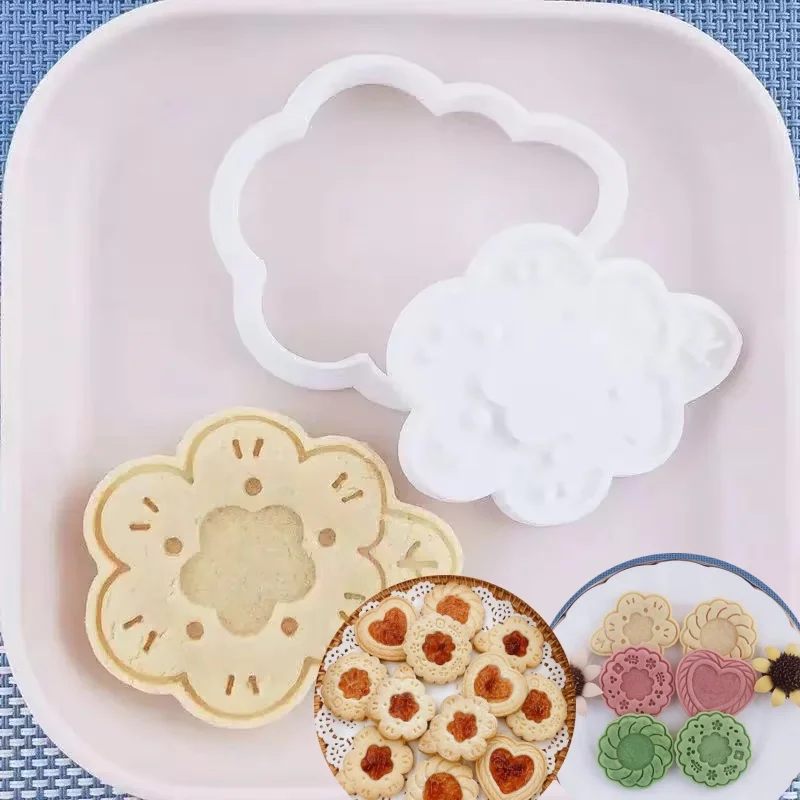 Marmelade Sandwich Aus stecher Keksform 3d Weihnachten Kunststoff druckbare Fondant Keks Stempel Neujahr Kuchen Dekor Back zubehör Image