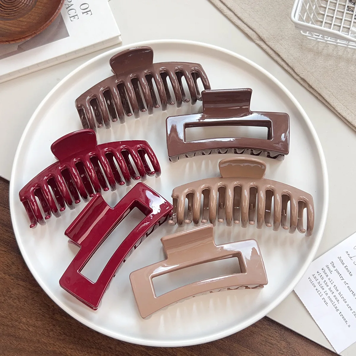 Neue weiche Silikon-Haarnadel, großer quadratischer Kiel-Hai-Clip, Hinterkopf, Haarvolumen, Haarklammer, Haar-Accessoires Image