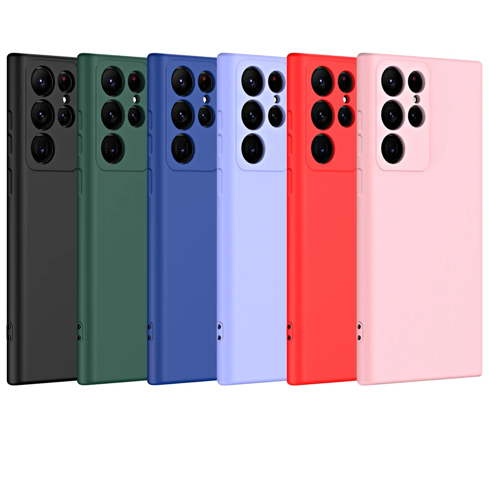 For Samsung Galaxy S25 Ultra Case Samsung Galaxy S25 S24 S21 S22 S23 Plus S21 FE Liquid Silicone Cover Samsung S25 Ultra Case