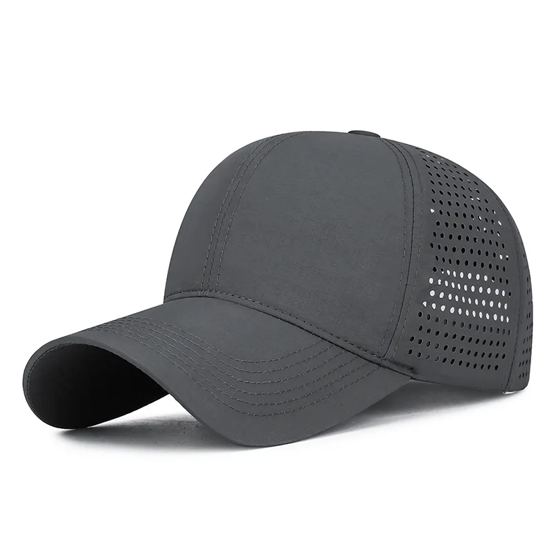 Leichte Wander-Sonnenkappe für Damen und Herren, schnell trocknende, lasergestanzte, atmungsaktive Mütze, Outdoor-Baseballkappe Image