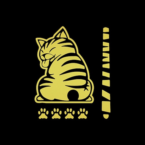 Adesivo divertente per tergicristallo posteriore auto con gatto che scodinzola, simpatico adesivo per gatto in movimento per lunotto posteriore, decorazione riflettente impermeabile per tergicristallo