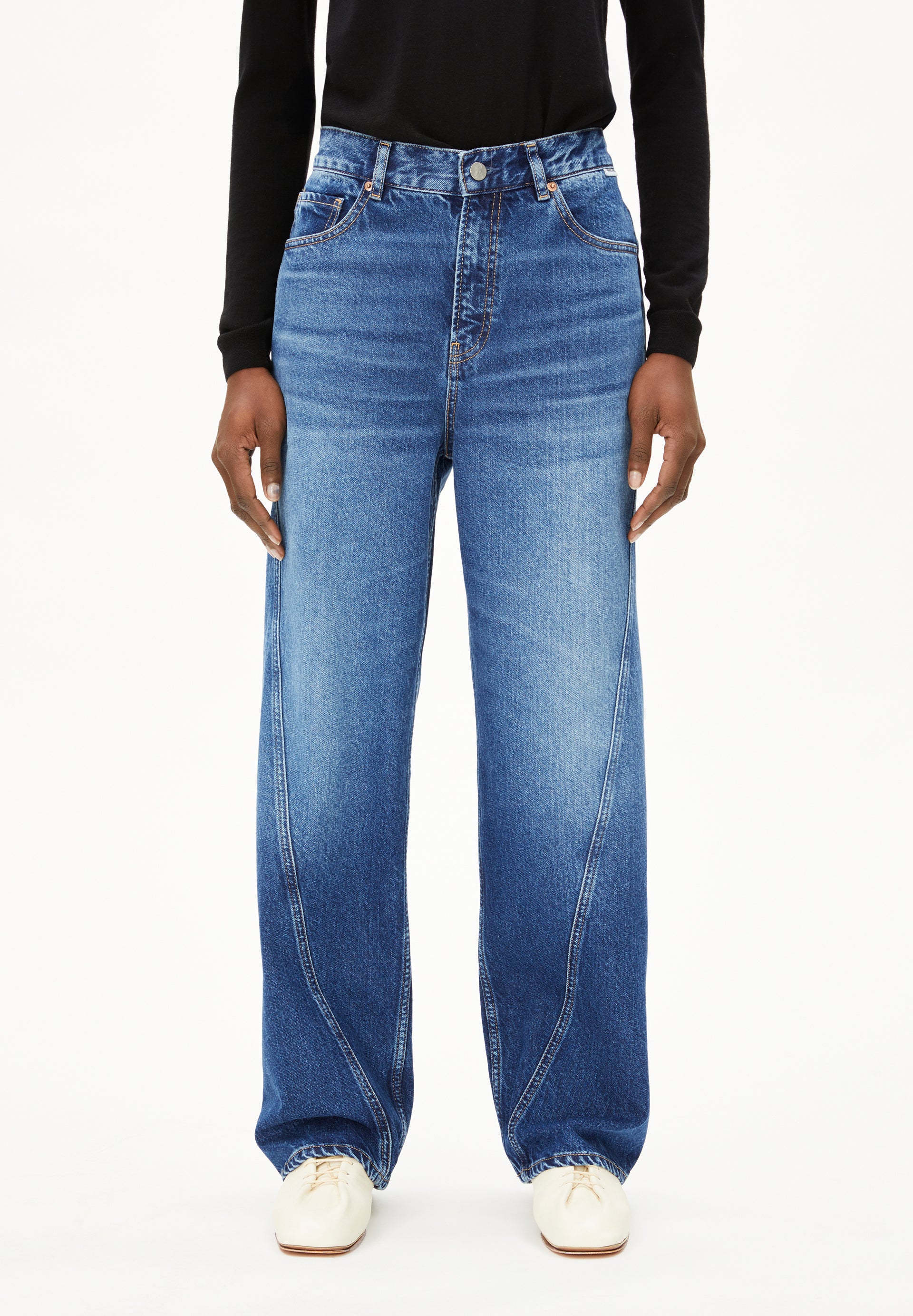 HAAYI | Wide Leg Low Waist aus recycelter Baumwolle - blau (29-34) Image