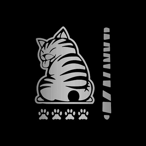 Adesivo divertente per tergicristallo posteriore auto con gatto che scodinzola, simpatico adesivo per gatto in movimento per lunotto posteriore, decorazione riflettente impermeabile per tergicristallo