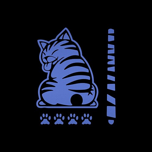 Adesivo divertente per tergicristallo posteriore auto con gatto che scodinzola, simpatico adesivo per gatto in movimento per lunotto posteriore, decorazione riflettente impermeabile per tergicristallo