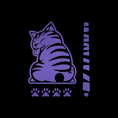 Adesivo divertente per tergicristallo posteriore auto con gatto che scodinzola, simpatico adesivo per gatto in movimento per lunotto posteriore, decorazione riflettente impermeabile per tergicristallo
