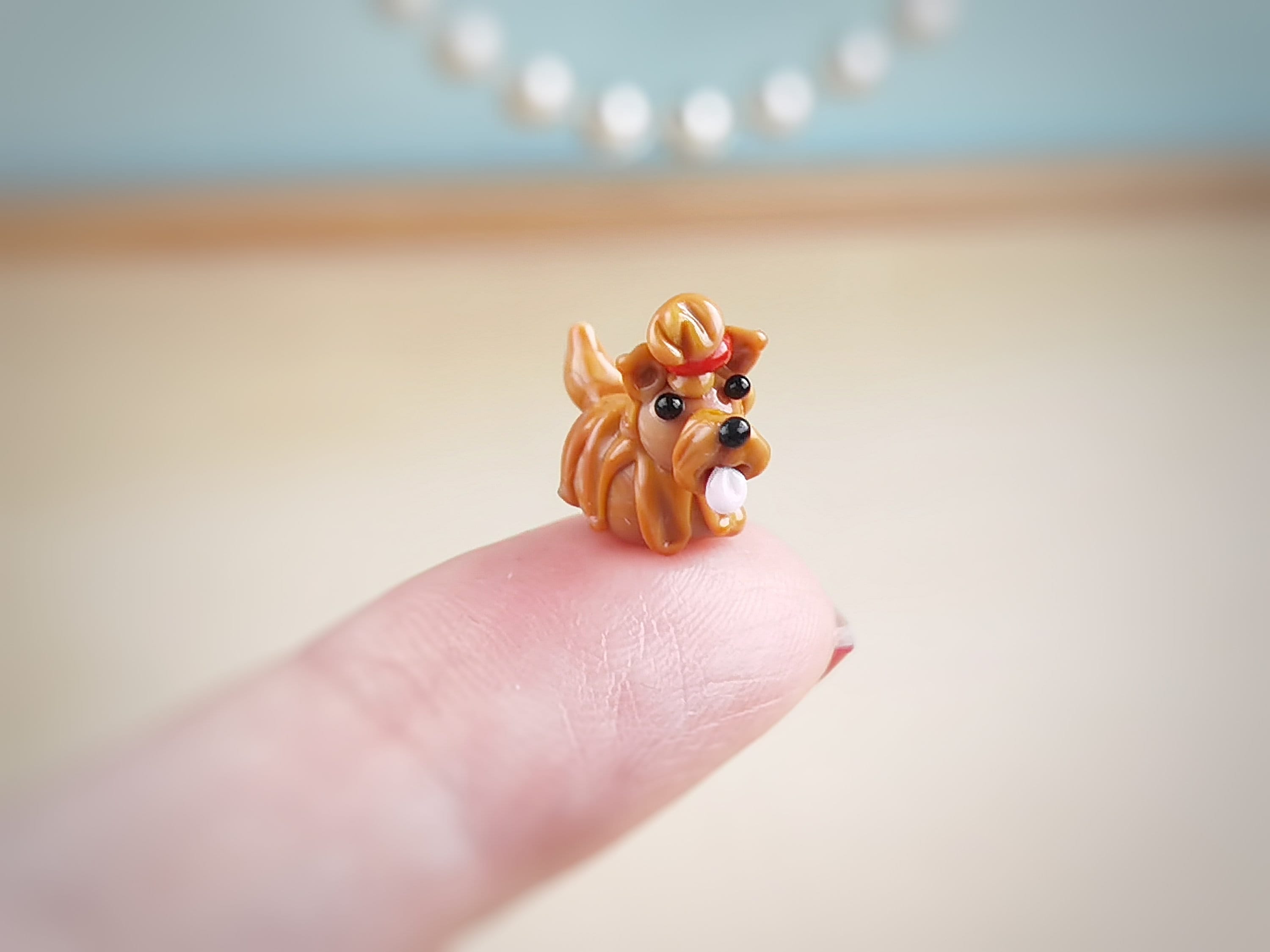 FIGURINE IN VETRO statuina yorkshire terrier yorkshire terrier REGALO Ornamento per cani Cane in vetro Arte in vetro yorkshire terrier Piccolo yorkshi