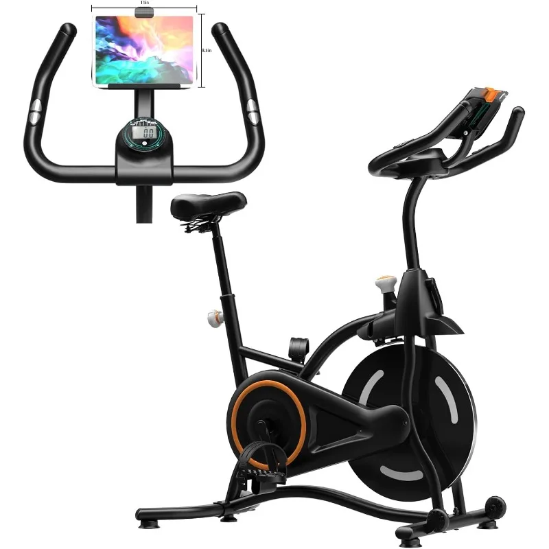Exercise Bike Stationary Bikes for Home, Adjustable Resistance & Comfortable Seat Workout Bike, Quiet Indoor Cycling Bike