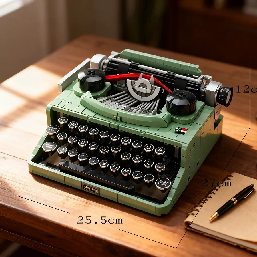 2079pcs ideas Typewriter 21327 Building Blocks Set Adults Collectible Retro Model Toy Unique Gift for Kids Party