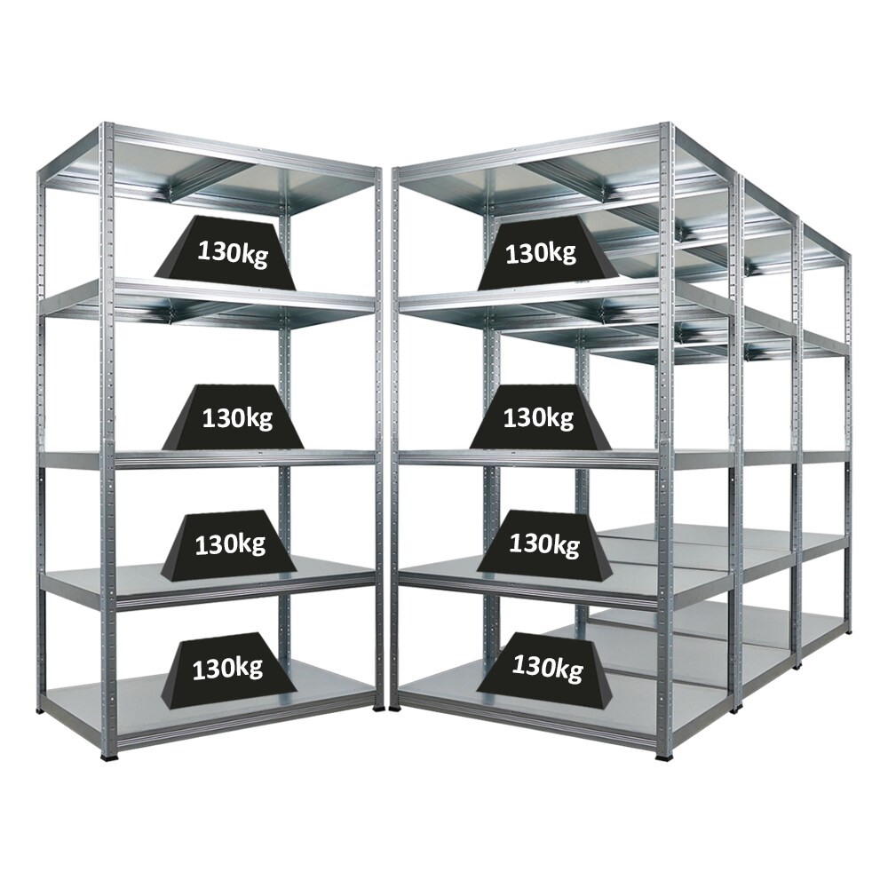 Proregal Mega Deal | 4x Schwerlastregal Steel Eagle | HxBxT 180x100x60cm | Fachlast 130kg | Verzinkt Image
