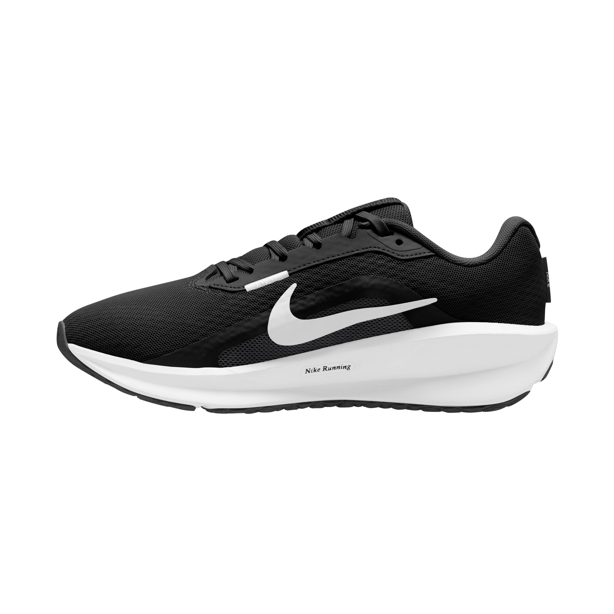 Laufschuh NIKE "W DOWNSHIFTER 13", Gr. 42, schwarz, weiß, dk smoke grau, Synthetik, Textil, Schuhe