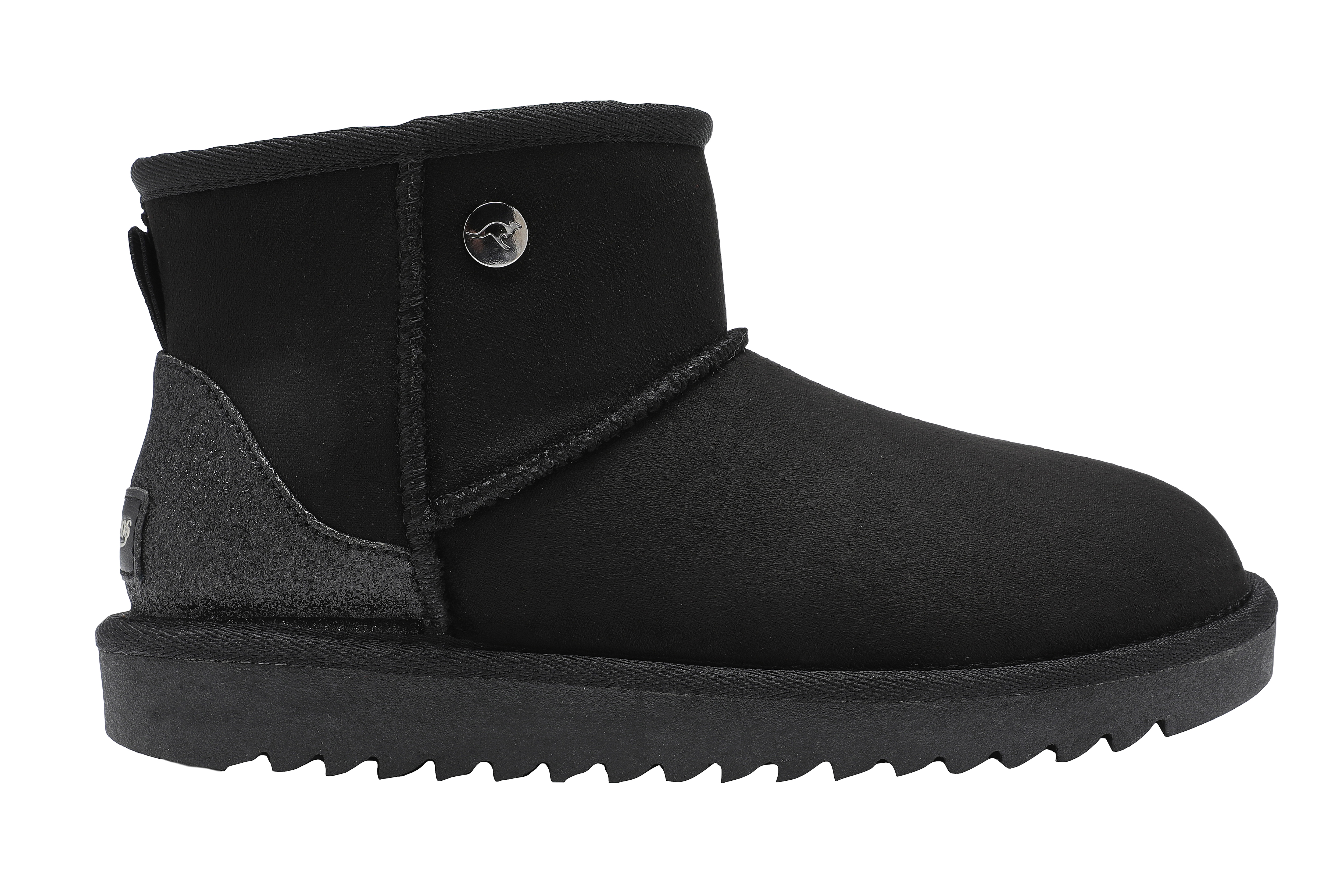 Schlupfboots KANGAROOS "K-UW BROOME", Damen, Gr. 39, schwarz (jet schwarz), Textil, Schuhe, Winterschuhe, Winterboots, Snowboots, Schlupfstiefel