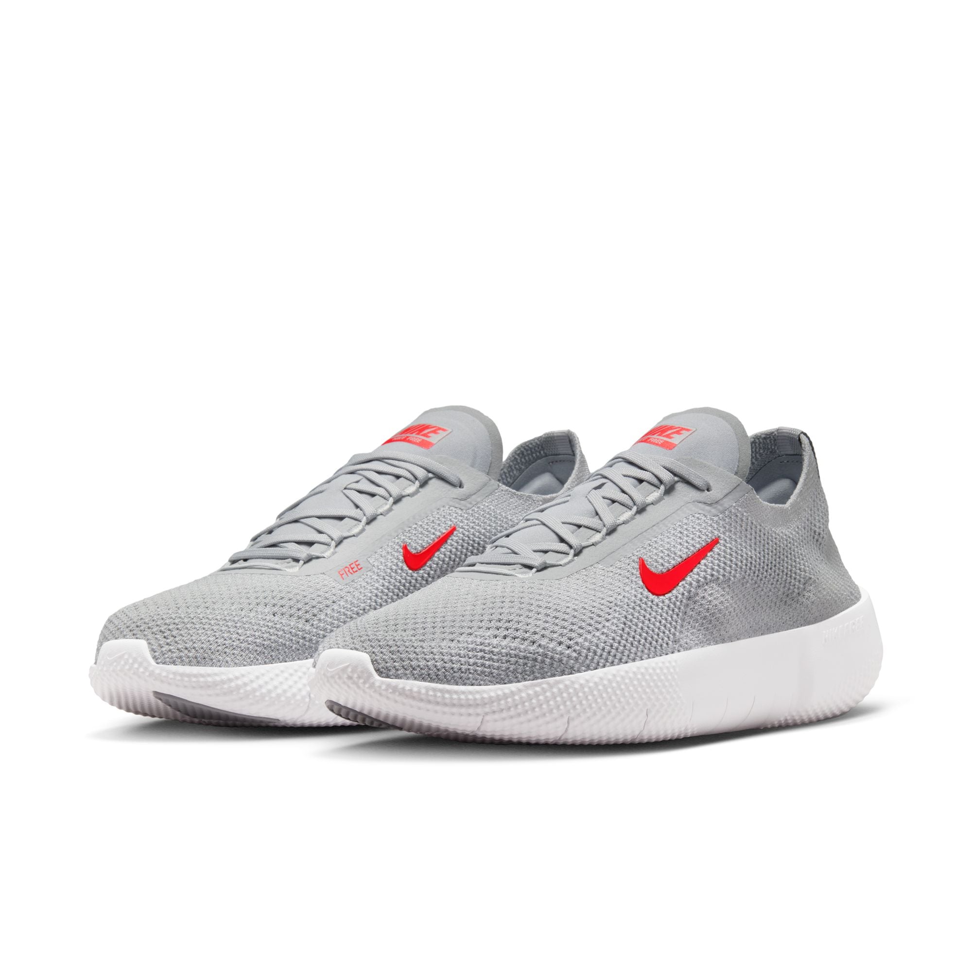 Trainingsschuh NIKE "FREE 2025", Gr. 44, wolf grau, lt crimson, platinum tint, Textil, Schuhe