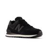 Sneaker NEW BALANCE "WL574", Gr. 41, schwarz (schwarz, metall), Leder, sportlich, Schuhe