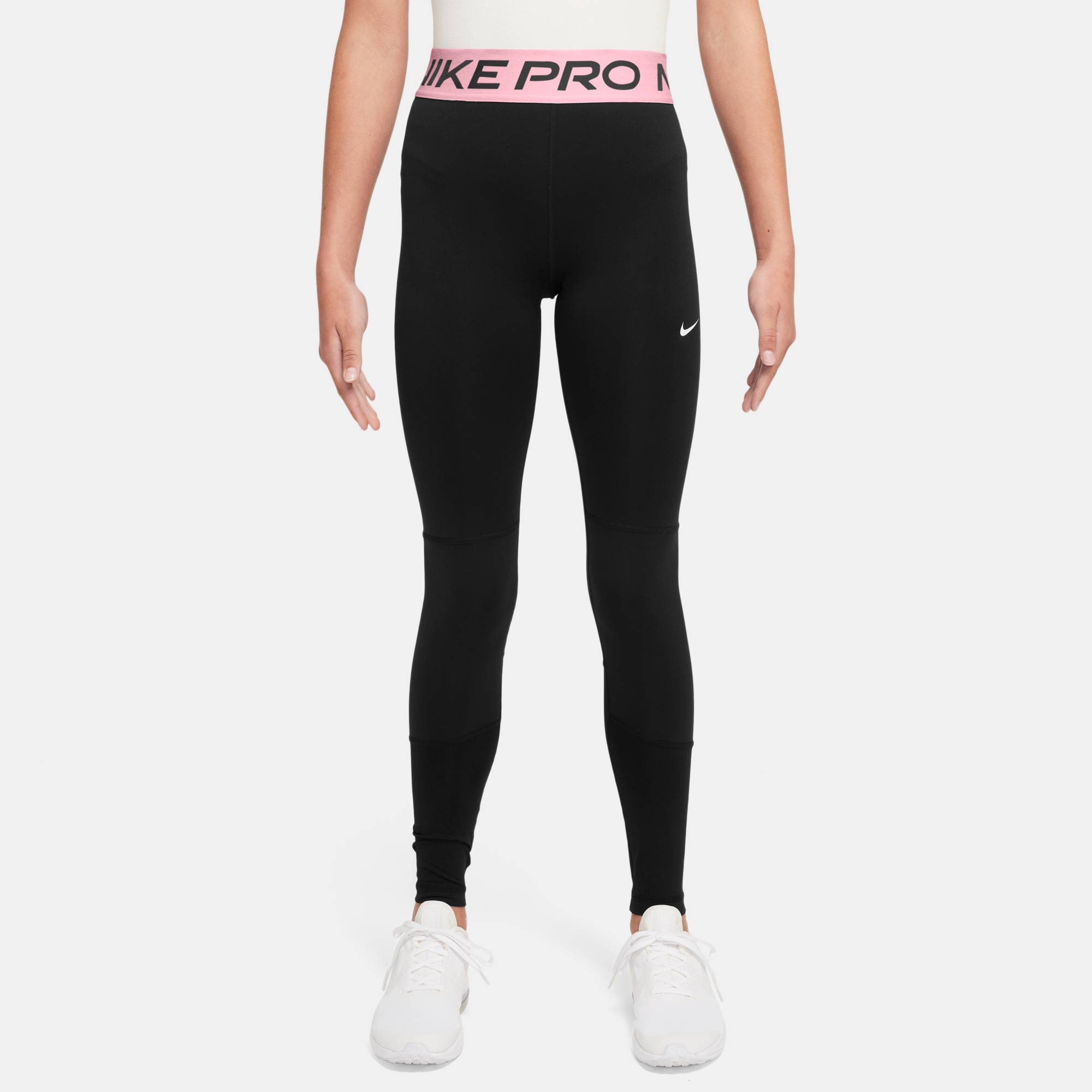 Trainingstights NIKE "G NP LEGGING", Kinder, Gr. M (140/146), N-Gr, balck, Obermaterial: 83% Polyester, 17% Elasthan, Sportlich, Hosen Image