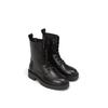 Schnürstiefelette MARC O'POLO "PHIA", Damen, Gr. 39, schwarz, Glattleder, unifarben, modisch, Schuhe, Schnürboots, Blockabsatz, mit Anziehlasche