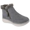 Winterboots SKECHERS "WILSHIRE BLVD-FRESH ZIP", Damen, Gr. 40, grün (olivgrün), Veloursleder, casual, Schuhe, Boots mit Reißverschluss