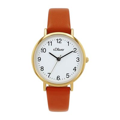 Quarzuhr S.OLIVER, orange, Armbanduhren, Damen, Armbanduhr, Damenuhr, analog Image