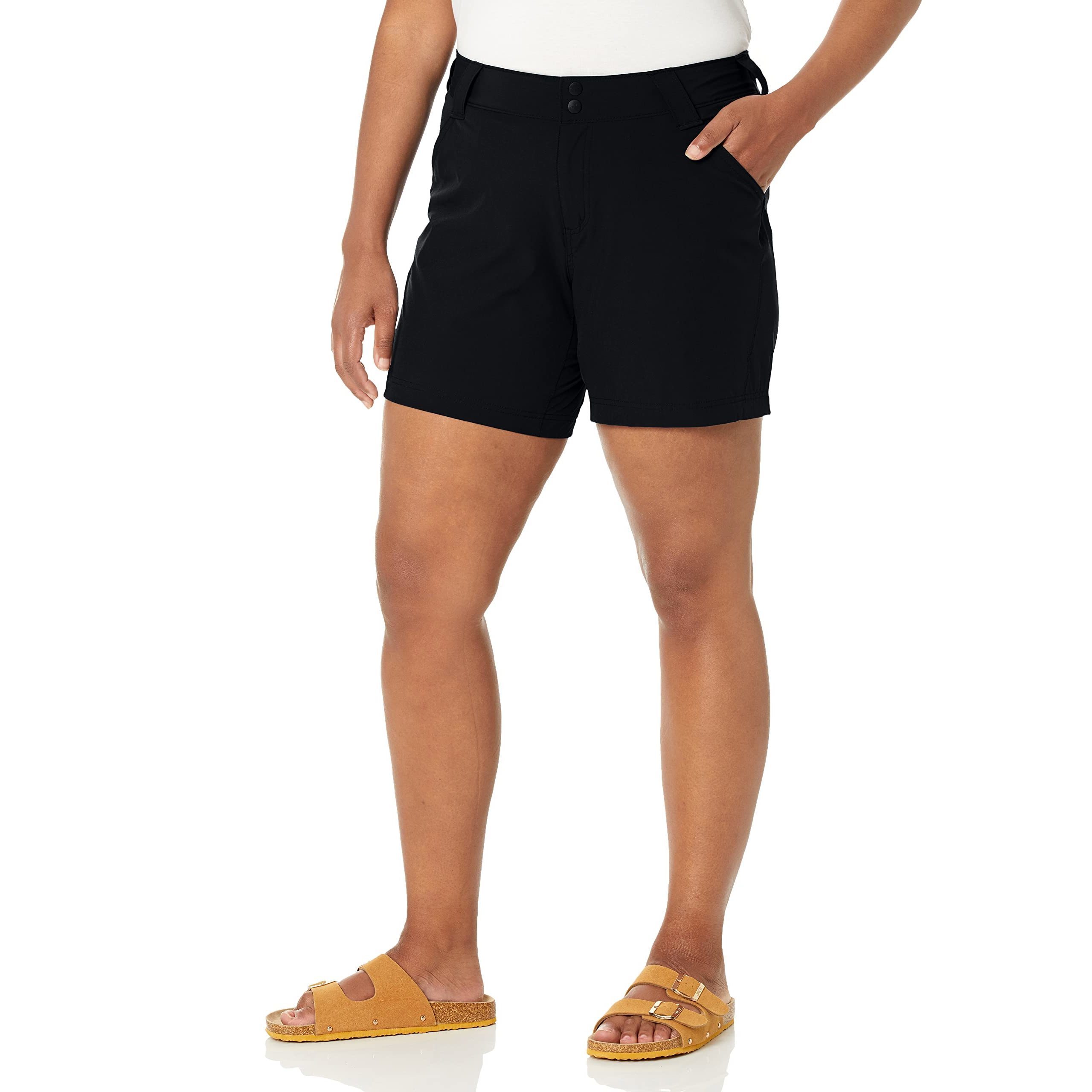 Columbia Shorts | Columbia Womens Coral Point Iii Shorts, Black, 10 Short | Color: Black/Red/Tan | Size: 10 Short