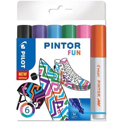 Pilot Kreativmarker »Pintor Fun« 4 mm - 12 mm 6 Stück farbsortiert Image